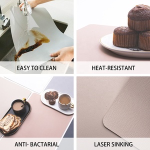 Manteles Individuales de Cuero Resistentes al Agua y al Calor para Mesa de Comedor, <span class=keywords><strong>Mantel</strong></span> <span class=keywords><strong>Individual</strong></span> de Cuero PU/<span class=keywords><strong>PVC</strong></span> para Bodas - Product Image 3