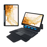 Casing Keyboard Nirkabel OEM Kustom untuk Samsung Galaxy Tab S10/S9 FE, Cover Keyboard Nirkabel Lepas Pasang dengan Touchpad, Grosir