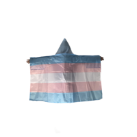 Drapeau corporel LGBTQ Sunset Les Lesbian Pride avec chapeau et manchon de bras, à porter, avec quatre œillets pour accrocher