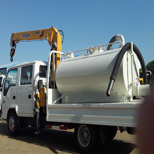 <span class=keywords><strong>Marque</strong></span> japonaise 4x2 6 roues Mini camion à benne basculante avec grue 2T brique poteau de téléphone en bois camion de Transport grue montée - Product Image 4