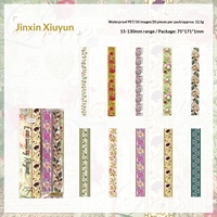 20 Stiker Per Paket Seri Flowery Affection Stiker Dekoratif Tahan Air Stiker Bunga Lucu untuk Planner