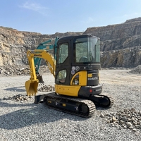 Mini-excavatrice à prix avantageux, excavatrice à cabine PC30, excavatrice de 3 tonnes d'occasion, mini-excavatrice usagée