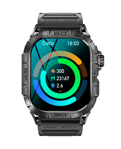 Reloj inteligente K63 para deportes al aire libre para hombres, batería de gran capacidad de 380mAh, pantalla grande Amoled, rastreador de actividad de llamadas BT - Product Image 4