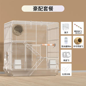 กรงนกโลหะแบบพ่นสีรักษ์โลก สำหรับนกแก้ว นกค็อกคาเทล นกหงส์หยก และนกเลิฟเบิร์ด - ดีไซน์ลวดแนวนอนขนาดใหญ่ ใช้ได้ทุกฤดู - Product Image 6