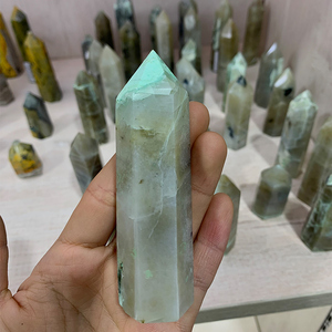 Neuankömmling Natural Moons tone Tower Heil kristall turm Green Moons tone Wand Points - Product Image 5