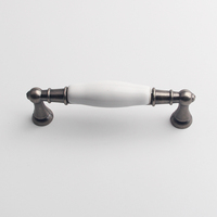 Poignées de tiroir en céramique à motifs pour cuisine, poignée de meuble en porcelaine crème antique bon marché, poignée et bouton de meuble moderne
