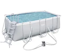 Bestway-piscina inflable rectangular para exteriores, marco de acero Rectangular, 56456 OEM