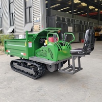 Camion à benne basculante sur chenilles spécifique aux vergers, capacité de 1,5 tonne, tout-terrain et très maniable.