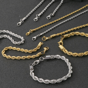 Pulseras Clásicas de Cadena, Chapadas en Oro y Plata, de Acero Inoxidable, Joyería Unisex, Regalo, Pulsera de Moda - Product Image 5