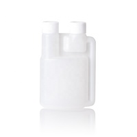Doseur Hdpe bouteille de mesure à Double col en plastique, bouteille de mesure à Double chambre en plastique pour laboratoire