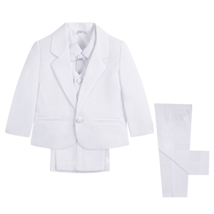 Ensemble blanc pour garçons, tenue de cérémonie pour enfants, costume de mariage, tenue de pageant, costume de porteur d'alliances, tenue de baptême, <span class=keywords><strong>blazer</strong></span> de gentleman, costume 3 pièces - Product Image 4