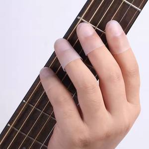 Protection pour les doigts de la main gauche pour guitare, <span class=keywords><strong>housse</strong></span> en silicone pour ukulélé, accessoires d'instruments, protège-doigts pour la pression - Product Image 2