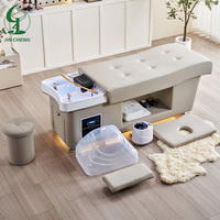 Lit de massage thaïlandais multifonctionnel Jincheng Beauty pour salon de coiffure, soins du visage, spa capillaire, avec lampe