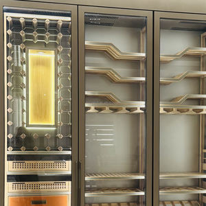 Cave à vin électrique personnalisée en acier inoxydable SUS304, double zone de température, éclairage LED, usage domestique - Product Image 3