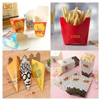 Boîte à lunch en papier personnalisée pour la restauration rapide, impression personnalisée, nuggets de poulet frit colorés, frites