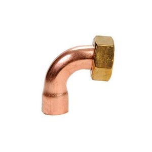 Raccord en cuivre à 90 degrés avec écrou pivotant 3/4 x 18 pour raccords de plomberie - Product Image 1