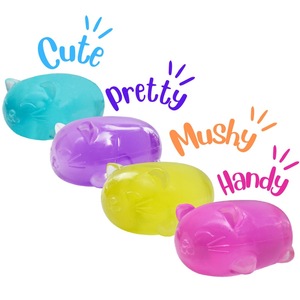 Jouet anti-stress en TPR souple à rebond lent, style guimauve chat scintillant, pour enfants et adultes, unisexe, relaxation - Product Image 4