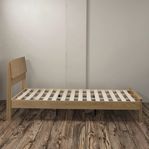 Cadre de lit en bois massif de luxe, lit plateforme king size avec placage en bois de frêne, meubles de chambre à coucher durables pour la maison et l'appartement - Product Image 5