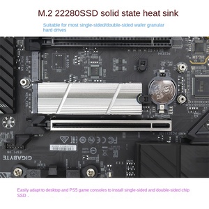 TEUCER <span class=keywords><strong>M</strong></span>.2-9 Aluminium Wärme leitende Rüstung 2280 NVMe PS5 Computer gehäuse verlängerung Kugellager lüfter Kühlung für SSD-Kühlkörper - Product Image 3