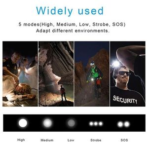 20W High Power XHP50 Aluminum Alloy 1000 Lumens IP55 Waterproof Rechargeable <b>LED</b> Tactical <b>Flashlight</b> Outdoor - Product Image 5