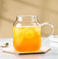 Verres à boisson écologiques gobelet en verre réutilisable à sublimation avec poignée couvercles en bambou et paille en verre