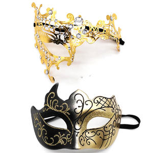 Máscara Negra de Princesa para Carnaval y Mascarada, Máscara Sexy de Arte en Hierro con Pedrería Pintada para Hombres y Parejas para <span class=keywords><strong>Halloween</strong></span> - Product Image 6