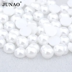 Venta al por mayor 6 paquete de abs-Perlas de plástico ABS sueltas para decoración, perlas blancas de media caña, 2mm, 4mm, 6mm, 8mm, 10mm, 12mm, 16mm, 18mm, 20mm