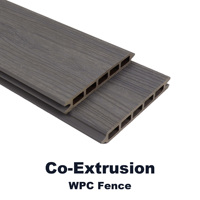 Panneau de clôture en composite bois-plastique (WPC) à grain de bois, co-extrudé, pour clôtures de jardin, bardage extérieur pour décoration extérieure