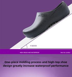 PVC bianco zoccoli per l'infermiere In ospedale <span class=keywords><strong>nero</strong></span> tacco alto In PVC scarpe da lavoro impermeabili olio resistente per lo Chef In <span class=keywords><strong>cucina</strong></span> - Product Image 2