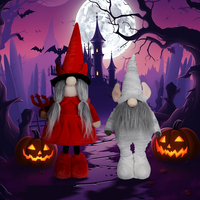Décorations en peluche de gnomes d'Halloween : figurines de citrouille, sorcière, fantôme, vampire, elfe – Ornements effrayants pour la maison, les fêtes et les tables.