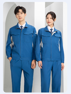 Ropa de trabajo para trabajadores de taller de gama alta Trajes DE TRABAJO Conjunto de uniforme de construcción industrial antiestático Chaqueta con cremallera Traje de pantalón - Product Image 6