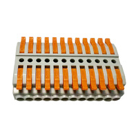 Borniers de raccordement rapide pour câbles électriques, connecteur de câblage en laiton plaqué or, boîtier PA, étanche IP67, 32A 400V, usage industriel