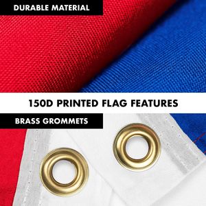 Db Combo Gói 6 ft rối miễn phí quay Cột cờ & 3x5 ft Hà Lan Trắng Hà Lan cờ in 150D Brass grommets Nylon biểu ngữ - Product Image 4