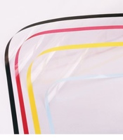 Papier d'emballage floral imperméable en cellophane OPP à bord coloré, prix bas, en gros, en stock, polyvalent pour l'emballage floral