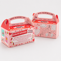 Boîte à pâtisserie personnalisée avec poignée en papier, emballage portable pour emporter, pour mousse au chocolat, cupcakes, desserts, biscuits