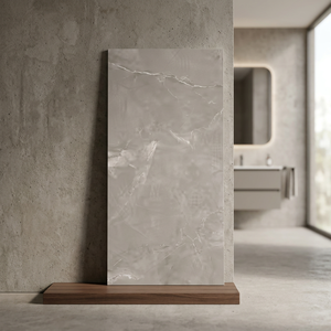 Ameera Gray Carved Matte Porcelain Tiles 600x1200mm Anti Slip Luxury Floor and Wall Collection - Product Image 2