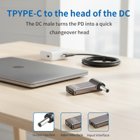 Adaptateur d'alimentation universel USB Type C vers prise cc pour ordinateur portable 100w Adaptateur de charge rapide Pd Type c vers Jack