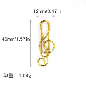 Clips de Papel Metálicos con Notas Musicales, Impresión Flocada, Divertidos y Únicos, Regalos Promocionales para Oficina y Escuela - Product Image 3