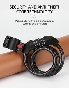 Accessori bici Password di Blocco Anti-Furto di 5 cifre Codice di Acciaio Della <span class=keywords><strong>Bicicletta</strong></span> Cavo di Sicurezza Della Catena di Sicurezza della <span class=keywords><strong>bicicletta</strong></span> Ciclismo Serrature - Product Image 4
