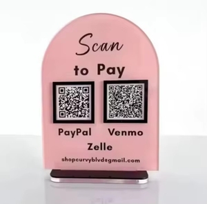 Enseigne de table rose Instagram Facebook, miroir personnalisé en acrylique doré, portable, léger, enseigne commerciale en acrylique personnalisée, facile - Product Image 1