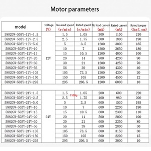 5882-50ZY 12V 24V 220KG DC <b>Worm</b> <b>Geared</b> Motor 1.5-296RPM Reversible Adjustable Speed With Self Lock for Electric Curtains - Product Image 6