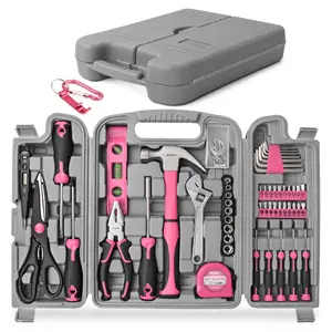 Atacado ferramentas manuais martelo grande-Hi-spec 56 peças china conjunto completo de ferramentas, rosa, diy, profissional, caixa grande, combinação, macanical, reparo da casa, kit de ferramentas