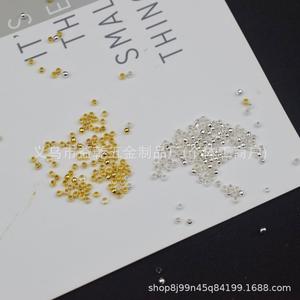 คลิปยึดทองแดง ลูกปัดทรงกลมชุบทองสำหรับทำเครื่องประดับ DIY อุปกรณ์เสริมสร้อยข้อมือ YQDWZ - Product Image 5