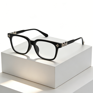 Bingkai Kacamata Modis Persegi Panjang Kecil Anti Cahaya Biru Desain Retro Kacamata Serbaguna untuk Dipakai Sehari-hari - Product Image 3