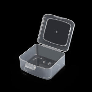 Boîte de rangement rectangulaire transparente en PP avec couvercle pour fil dentaire et petites pièces, bacs de 45 mm de hauteur - Product Image 5