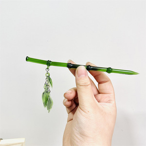 Eternal Night Starry River Glazed Bamboo Leaf Hairpin Hairware Hair Accessories Updo Ancient Chinese Style So Beautiful Cos <strong>Cheo</strong> - Product Image 2