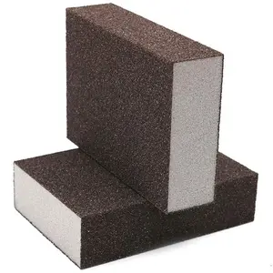 Blok spons pasir penggiling permukaan 4 sisi aluminium oksida skalabilitas kuat untuk kayu logam