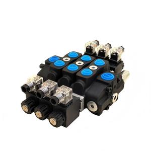 Válvula de Control Direccional Hidráulica Seccional de 3 Bobinas Huamao 90 Litros/min, Distribuidor Hidráulico Shandong - Product Image 5