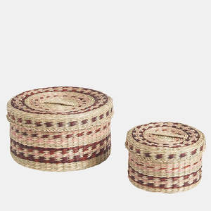 Cesta de algas marinas Cesta de mimbre de Jacinto Caja de algas marinas Almacenamiento Hecho en Vietnam Alta calidad Ecológico para la organización del hogar - Product Image 1