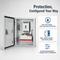 Armoire de distribution triphasée sur mesure IP54-IP67 pour intérieur/extérieur, coffret électrique basse tension, meilleur prix